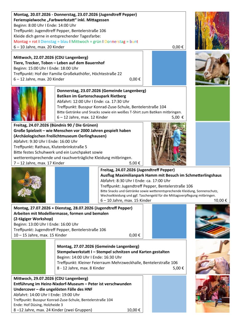 Flyer Ferienspiele 2026 Seite 2