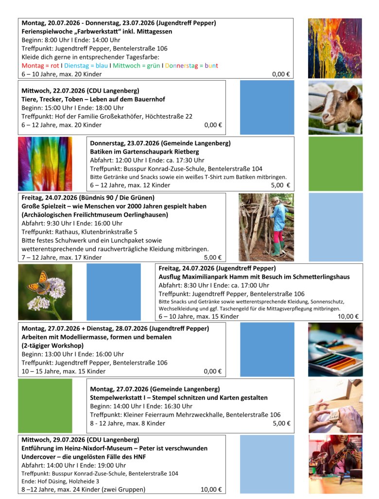 Flyer Ferienspiele 2026 Seite 2