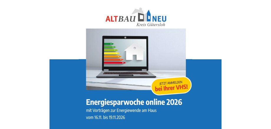 Werbebanner von ALTBAU, Energiesparwoche 2026