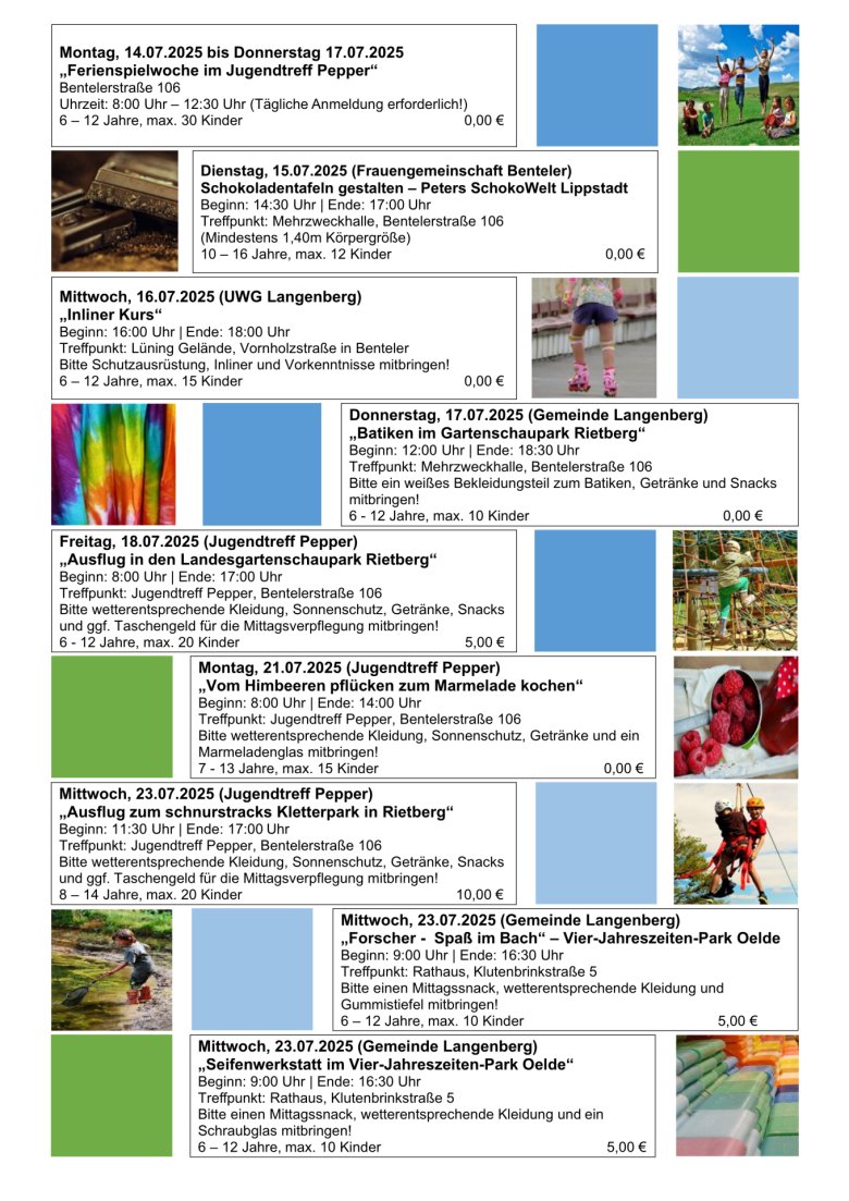 Flyer Seite 2 Ferienspiele in Langenberg 2024 Flyer Seite 2 Ferienspiele 2025
